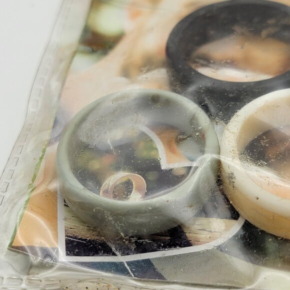 Rinfit Silicone Wedding Ring Band Set Of 5 Multicolor Unisex OS New - Picture 5 of 8